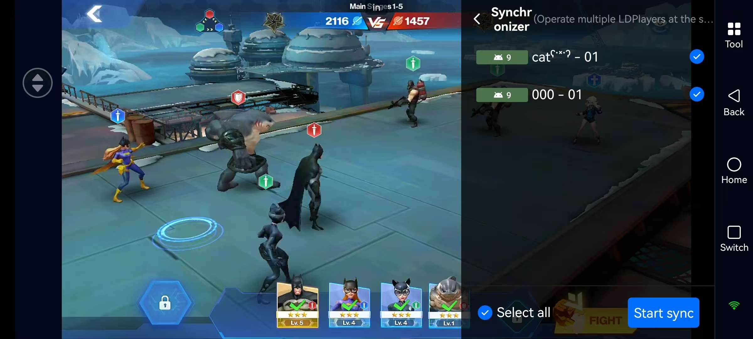 DC Worlds Collide sync